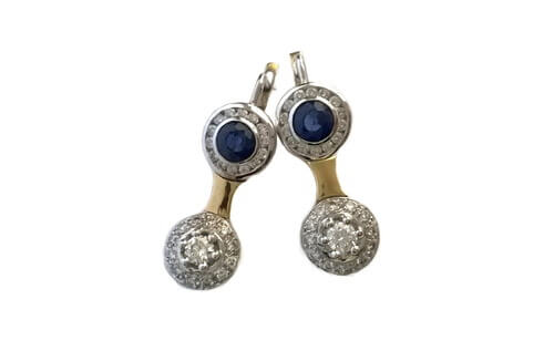 Сережки із сапфірами